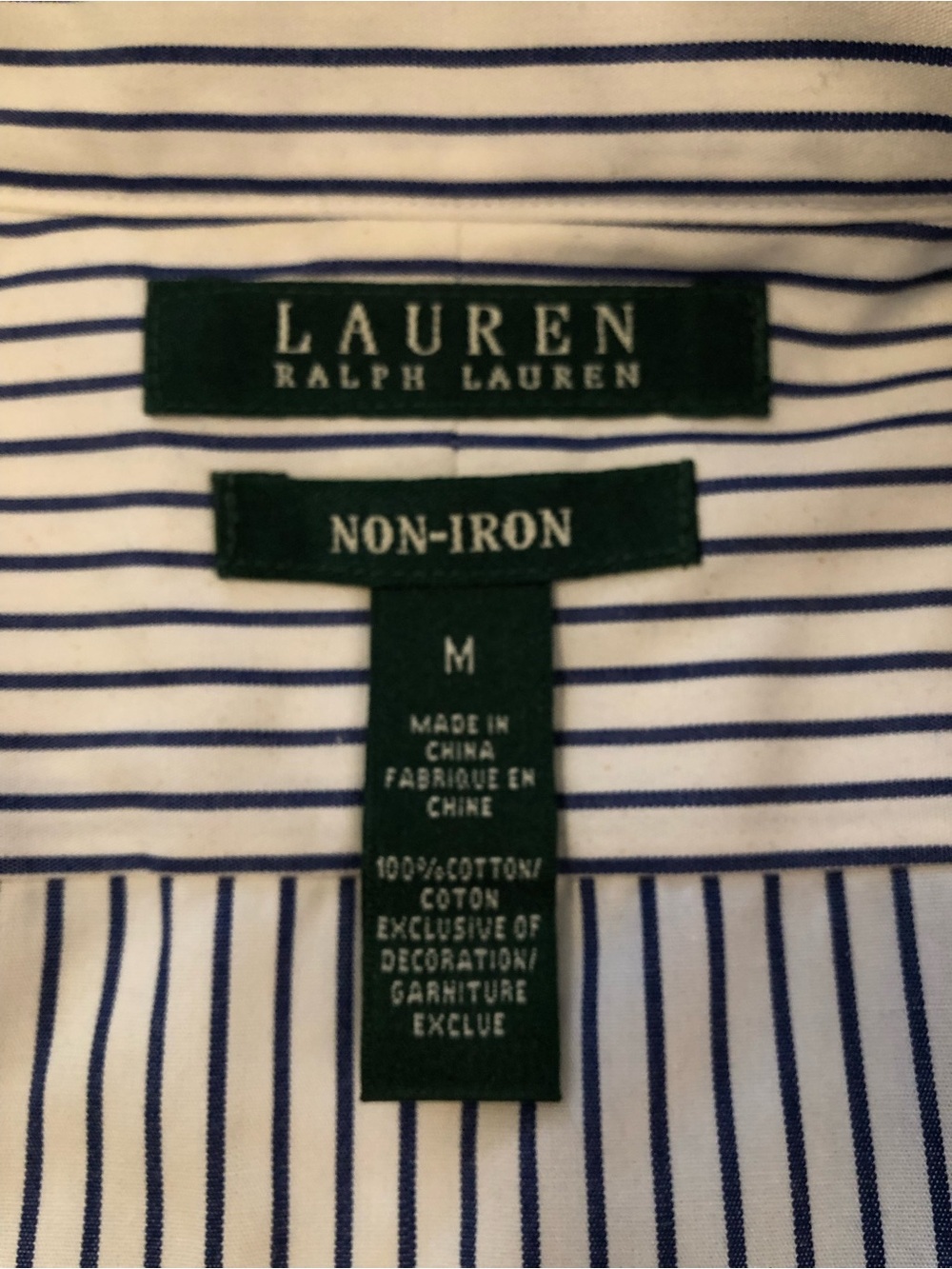 Lauren Ralph Lauren striped button down shirt. Size medium. - Picture 5 of 9